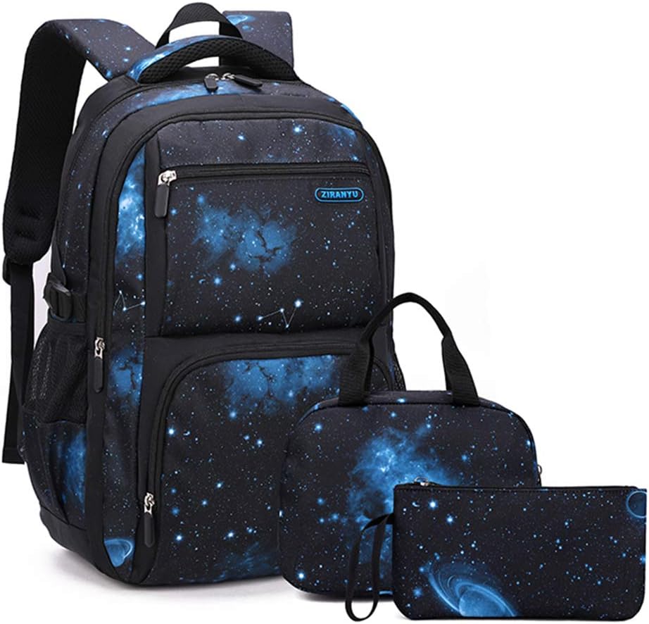Galaxy Print Boys’ School Backpack for Elementary and Middle School