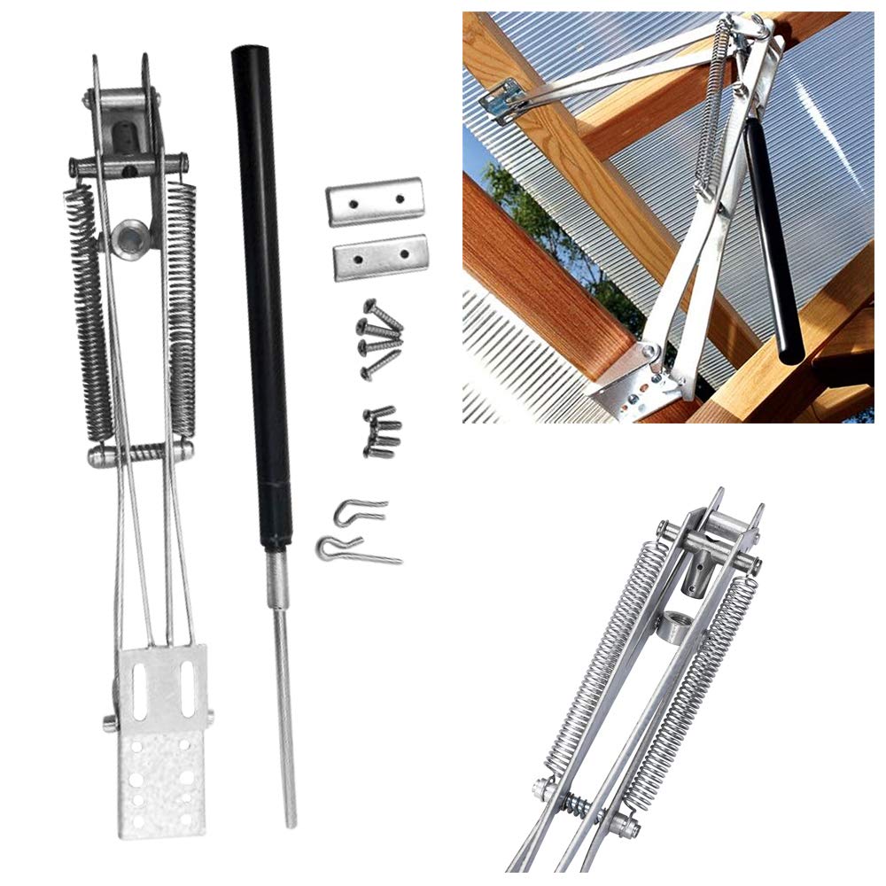 Daromigo Lot de 2 ouvre-fenêtres automatiques pour serre, max. 14 kg, hauteur d'ouverture réglable en continu