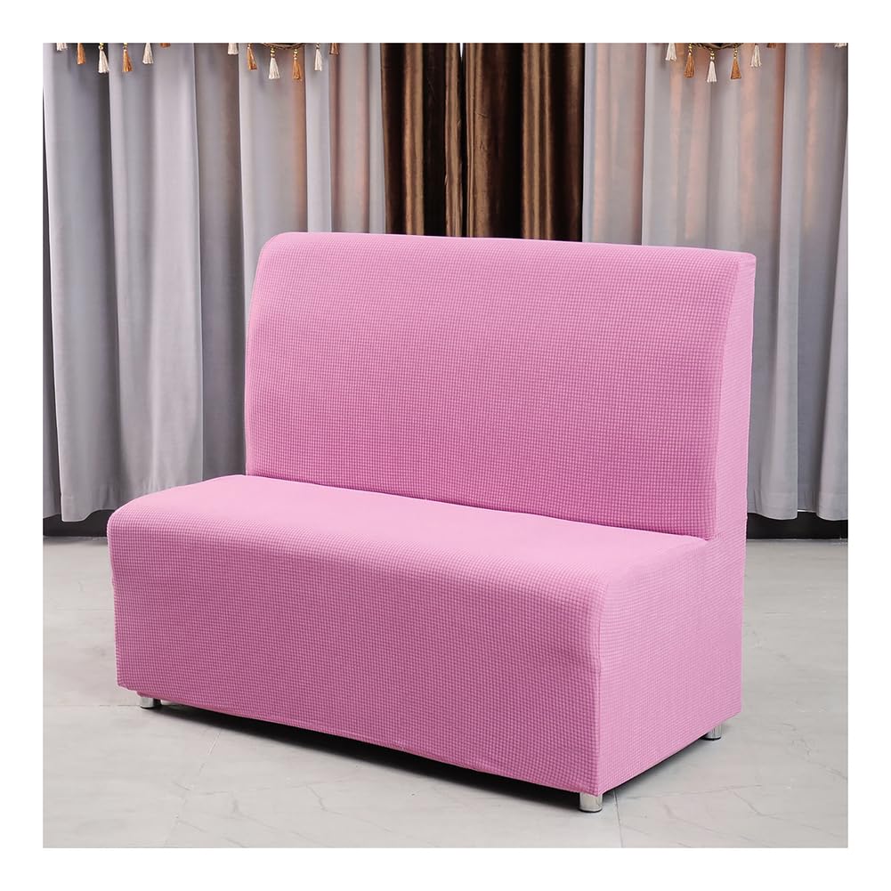 Mswborml Non-Slip Futon Covers Slipcovers with Elastic Bottom, Dustproof Armless Sofa Card Seat Cover Stretch Settee Loveseat Couch Bed Covers Protector Slipcovers for Hotels, Bars