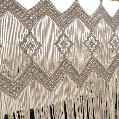 Achart Macrame Valance-Macrame Window Curtain Panels-Macrame Kitchen Curtain-Kitchen Valance-Doorway Curtains-Macrame Wall Hanging-Short Window Treatments Panels thumb #2