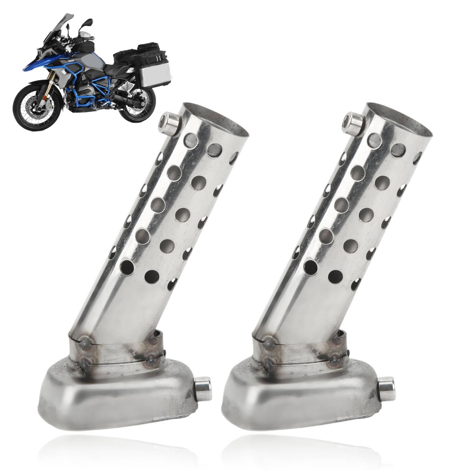 2 Pcs Motorcycle Exhaust Silencer, 56mm Universal Motorcycle Exhaust Pipe Muffler Silencer Baffle Noise Eliminator for ATV Scooter Motorbike Pit Dirt
