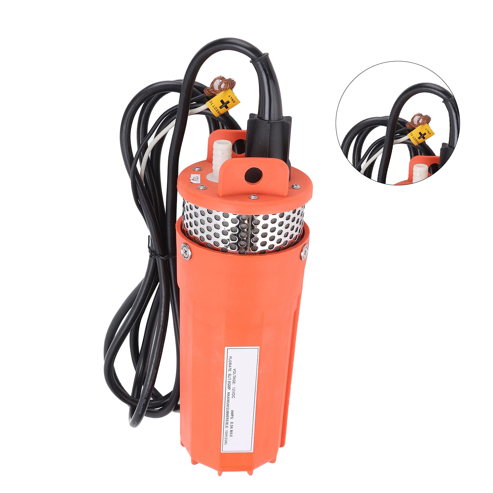 Pompa Sommergibile Efficiente Ad Alta Portanza Grande Portata per Fiume Esterno Pompa a Energia Solare DC 12V per Laghetto da Giardino