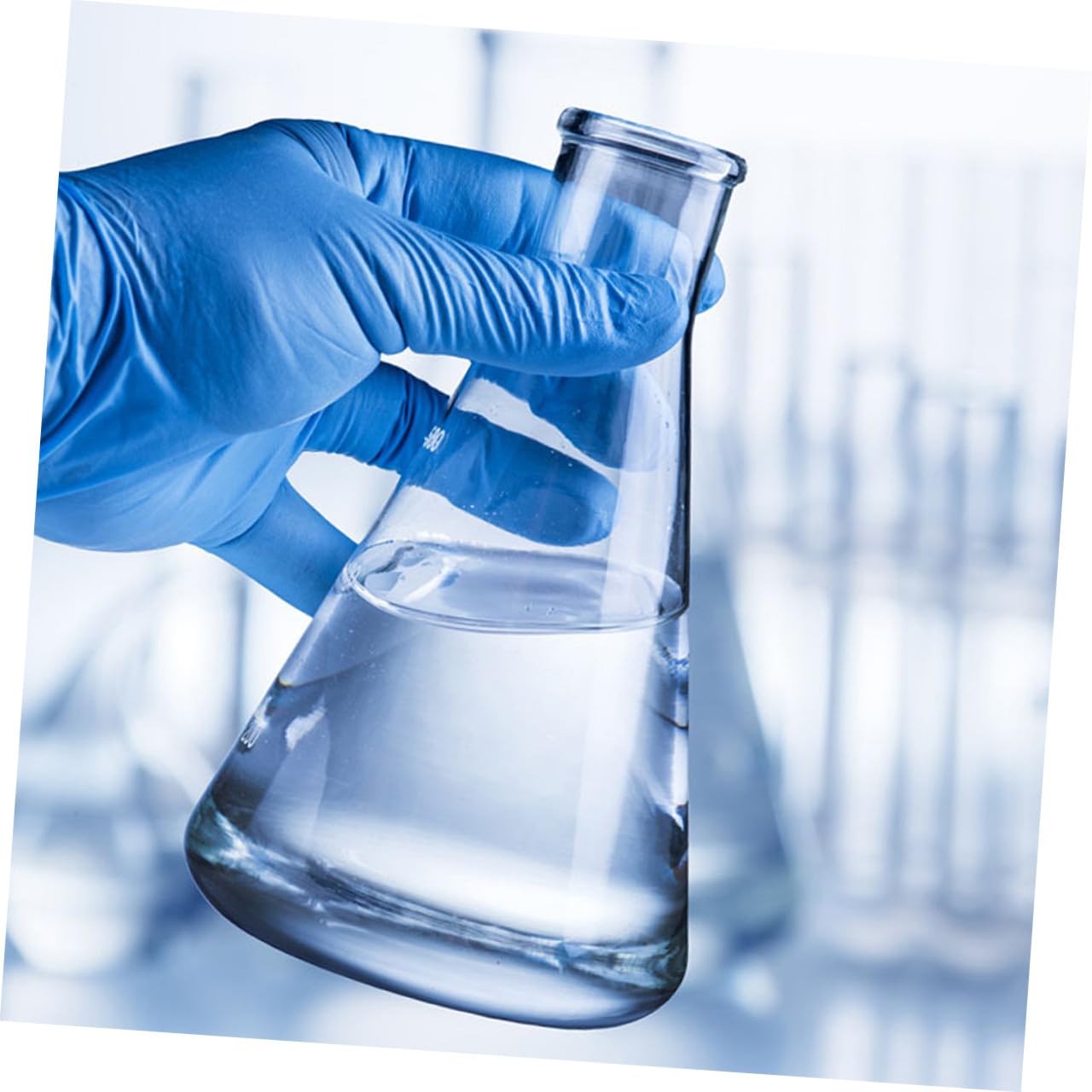 Paquete de 4 Matraces Erlenmeyer de Vidrio Borosilicato Cónico y Triangular, sin Olor Rebabas, Ideales para Experimentos Escolares de Química