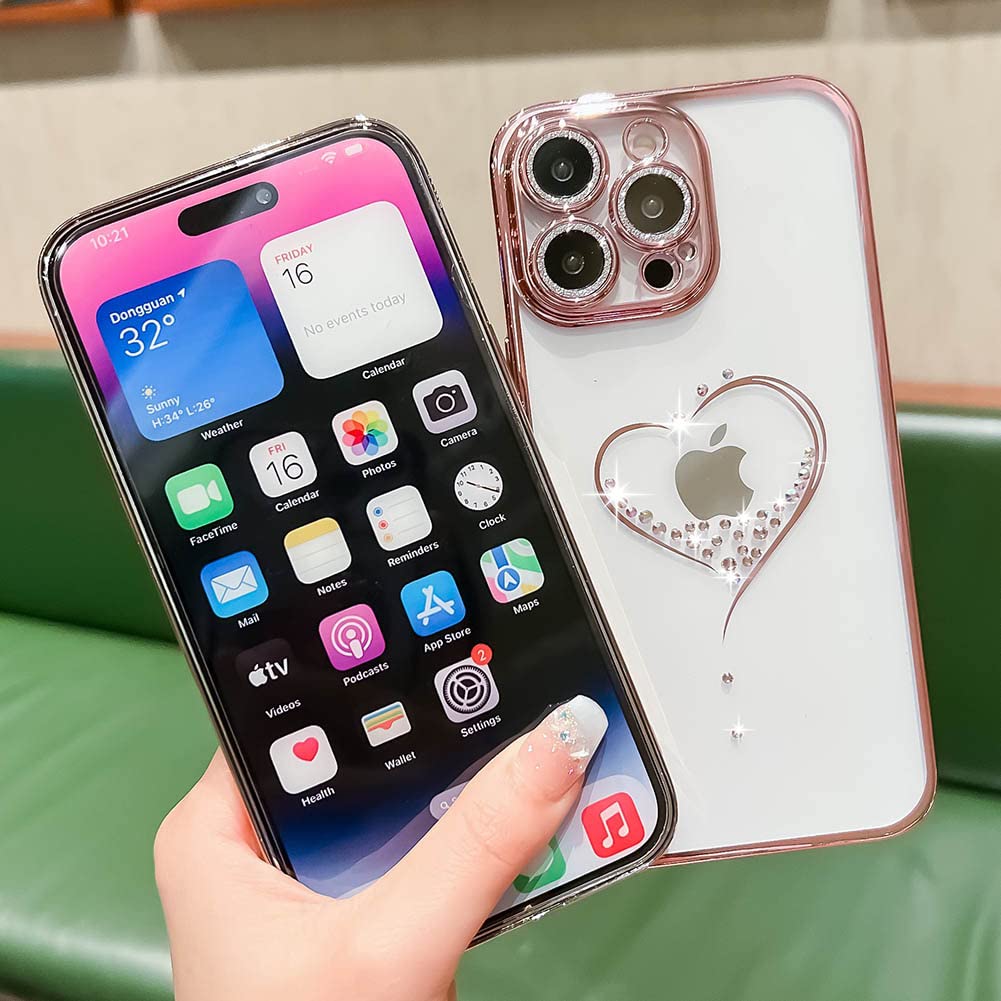 Amazon.com: KERZZIL Bling Glitter Heart Compatible with iPhone 13