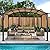 ABCCANOPY Outdoor Pergola 10'x12', Arched Patio Gazebo with Retractable Sun Shade, Beige