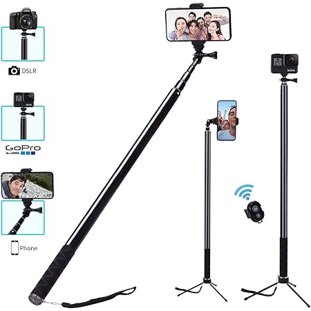 Amazon 2m超長ブルートゥース自撮り棒 360度回転可能 伸縮可能 ブルートゥースリモコン内蔵 セルカ棒gopro Iphone 12 12plus X Xs Xs Max 8 8 Plus 7 7plus Galaxy S9 S9 Plus Note 8 S8 S8 Plus その他対応 黒 Baiher 自撮り棒