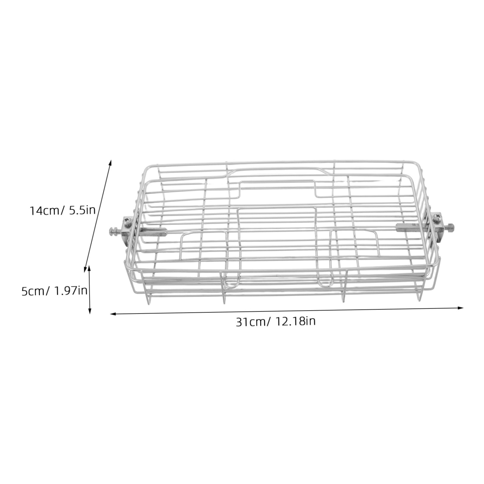 iplusmile Cesta De De Inoxidable Para Pescado y Pollo Soporte Ajustable y Rotatorio Para Barbacoa Para Cocinas De Parrilla