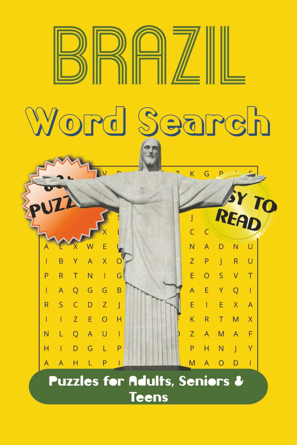 Brazil Word Search Puzzle Book: Subtitle: Word Searches with Easy to Read Print about Brazil, Brazilian Culture, Food, Music, and More | 6x9 inches, ... … Gift for Vacations, Holiday & Free Times