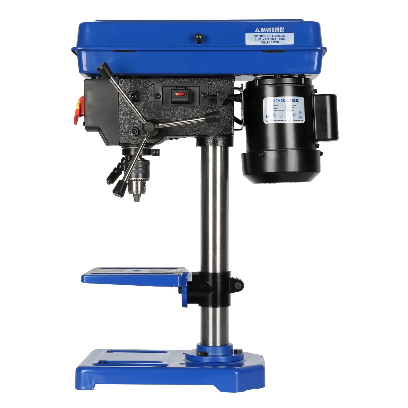 BILT HARD 2.3Amp 8 In. Drill Press with Worklight, 5 Speed Benchtop