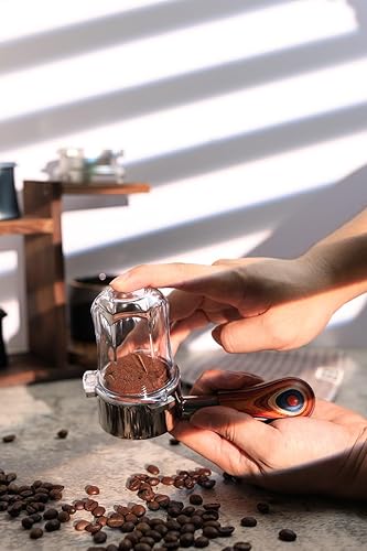 Miniatura 4 de Taza dosificadora transparente de 2.126 in compatible con portafiltros Breville de 2.126 in - con pestaña de activación de molinillo - Transparente