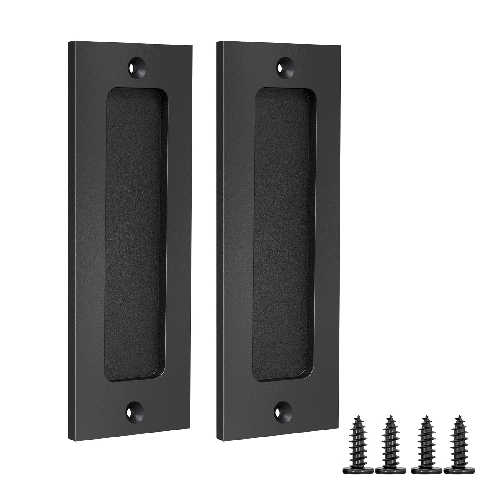 Matte Black Sliding Barn Door Handles -1