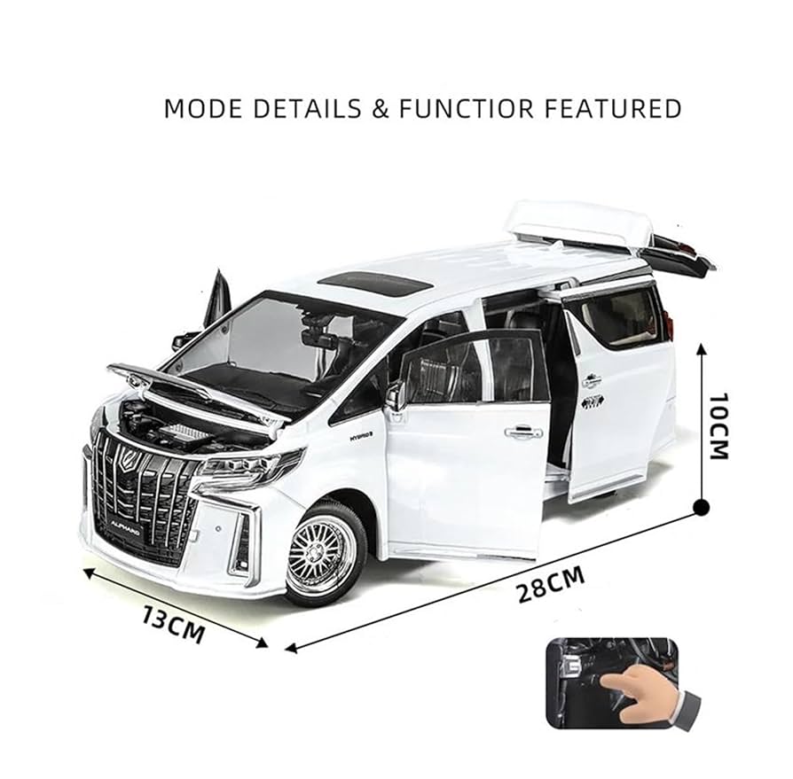 ALPHARD ホワイト ミニカー1:18 黒 Amazon.co.jp: ダイキャストカー 1:18 トヨタ アルファード MPV
