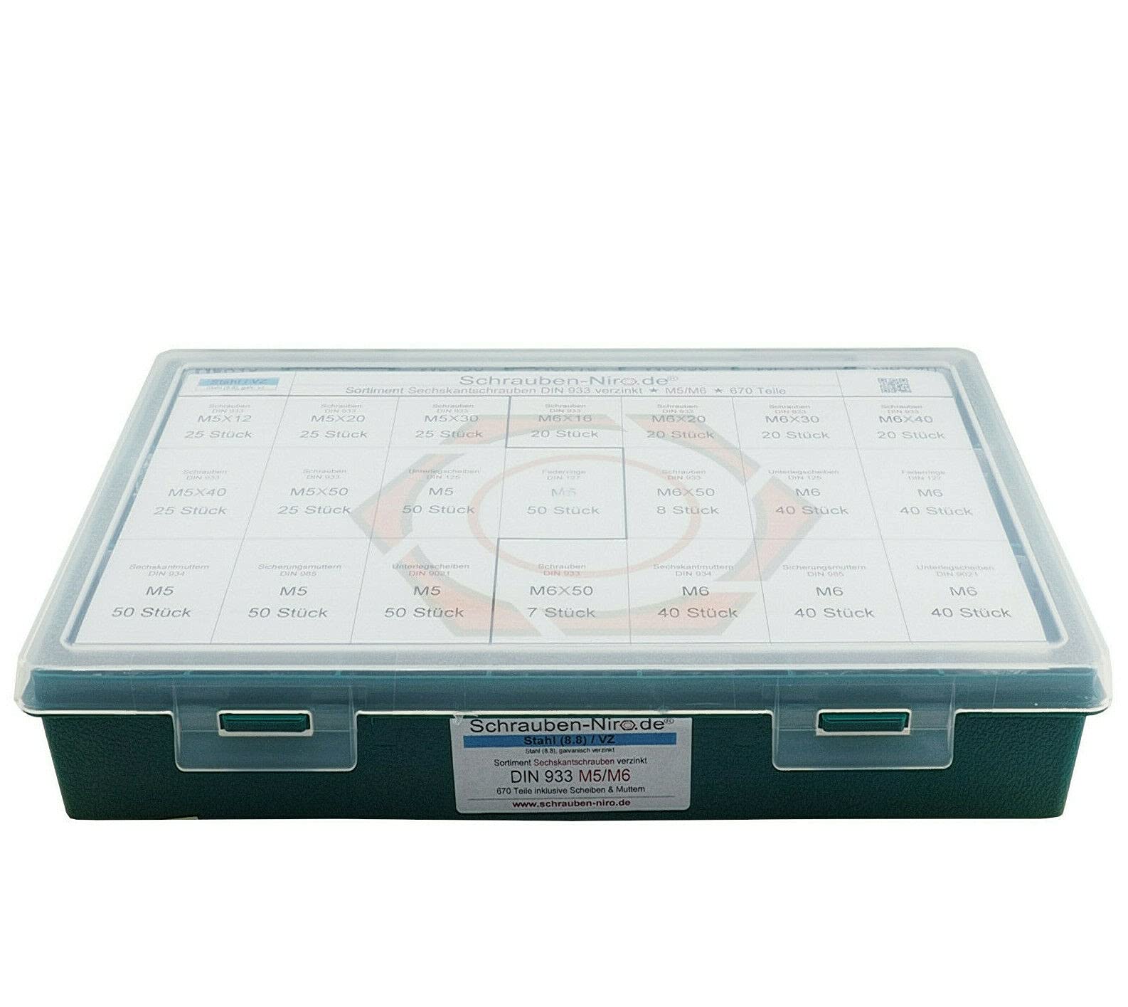 Schraubensortiment M5 M6 M8 Komplett-Set Schrauben, Muttern