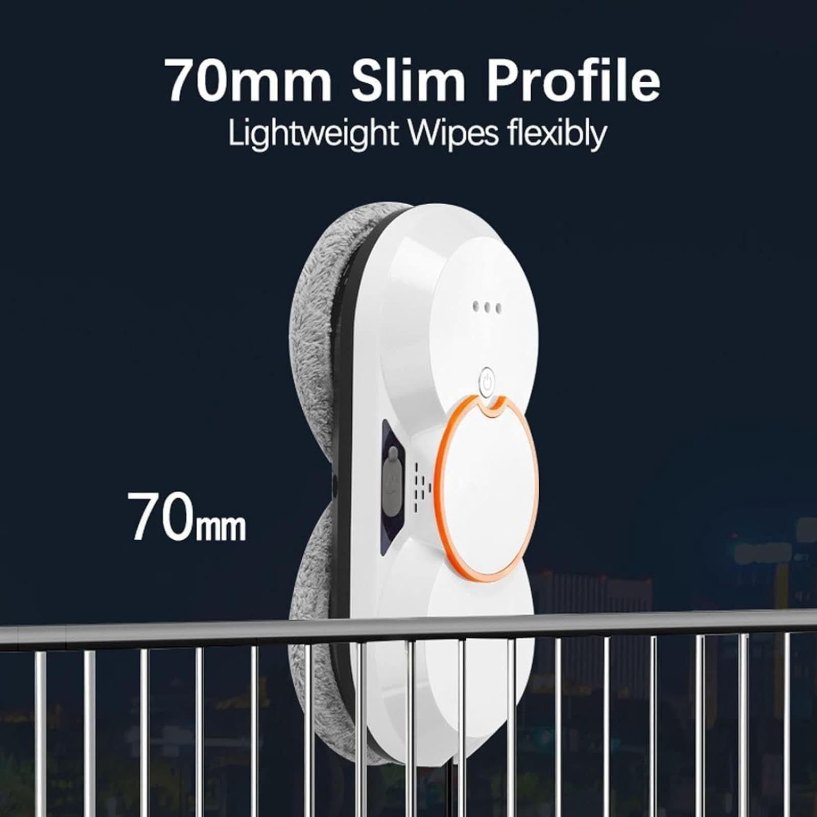 Robot do Mycia Okien, Inteligentny Robot do Czyszczenia Szyb 5600Pa z Podwójnym Zbiornikiem na Wodę 30ML - Pilot Zdalnego Sterowania & Podwójny System Natrysku Wody do Wysokich Okien i Płytek