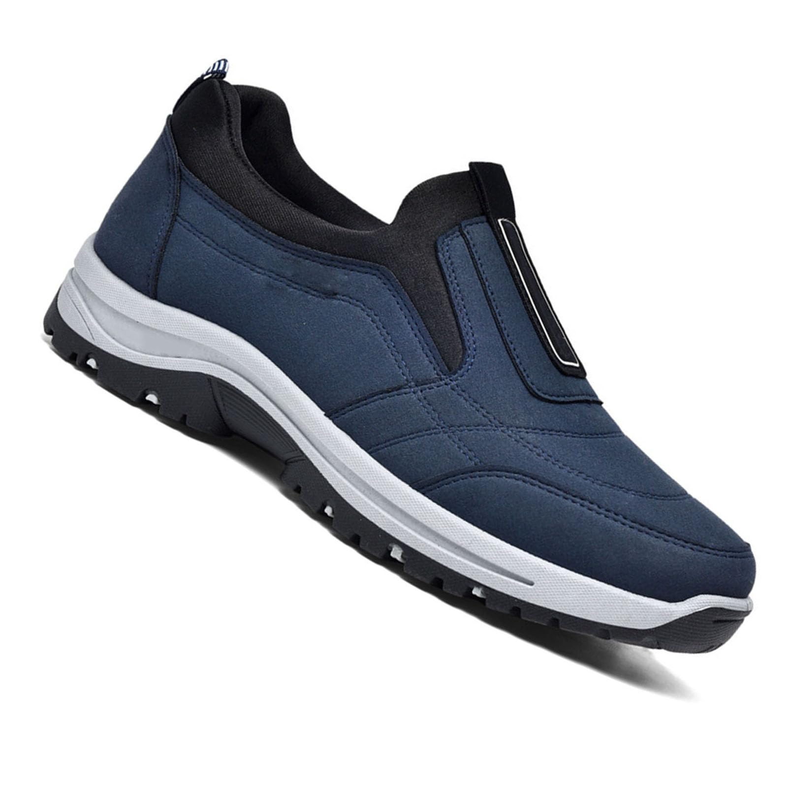 Aocase Walking Shoes For Men Slip On Sneakers Medical Shoes For Swollen Feet Men Outdoor Hiking Orthopedic Shoes For Trekking Hiking Walking Outdoor Sports Training Shoes,Blue,47/285mm