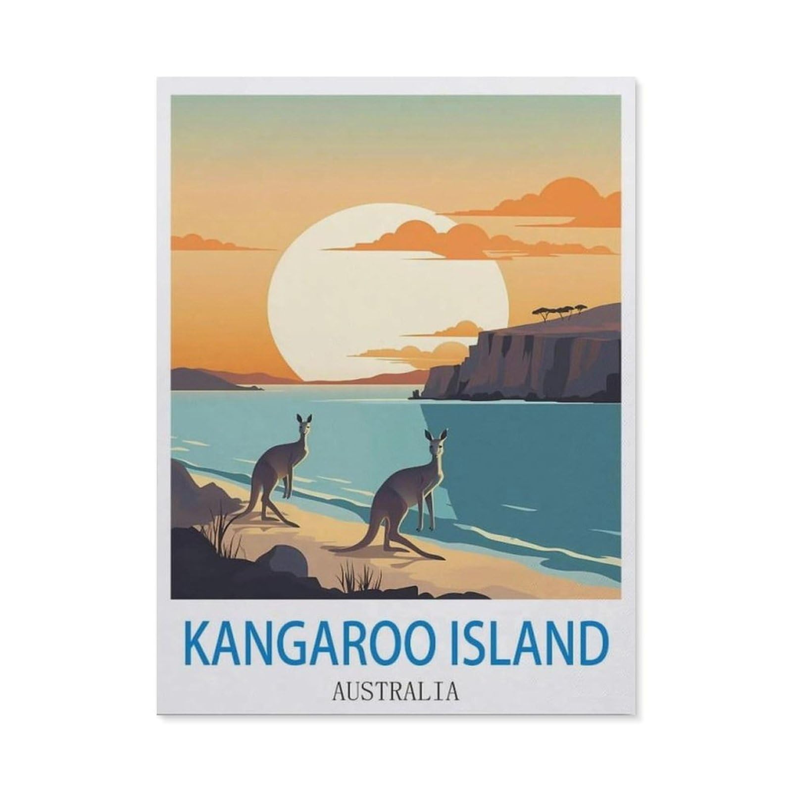 BEAYODKP 5D DIY Diamond Painting kit，Kangaroo Island Australia（50 x 60 cm）