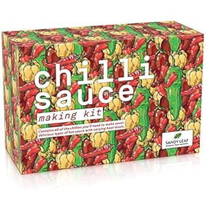Chilli Sauce Making Kit – Make Your own Hot Sauce – Includes Chipotle, Habanero, Piri Piri, Aji Amarillo & Facing Heaven…