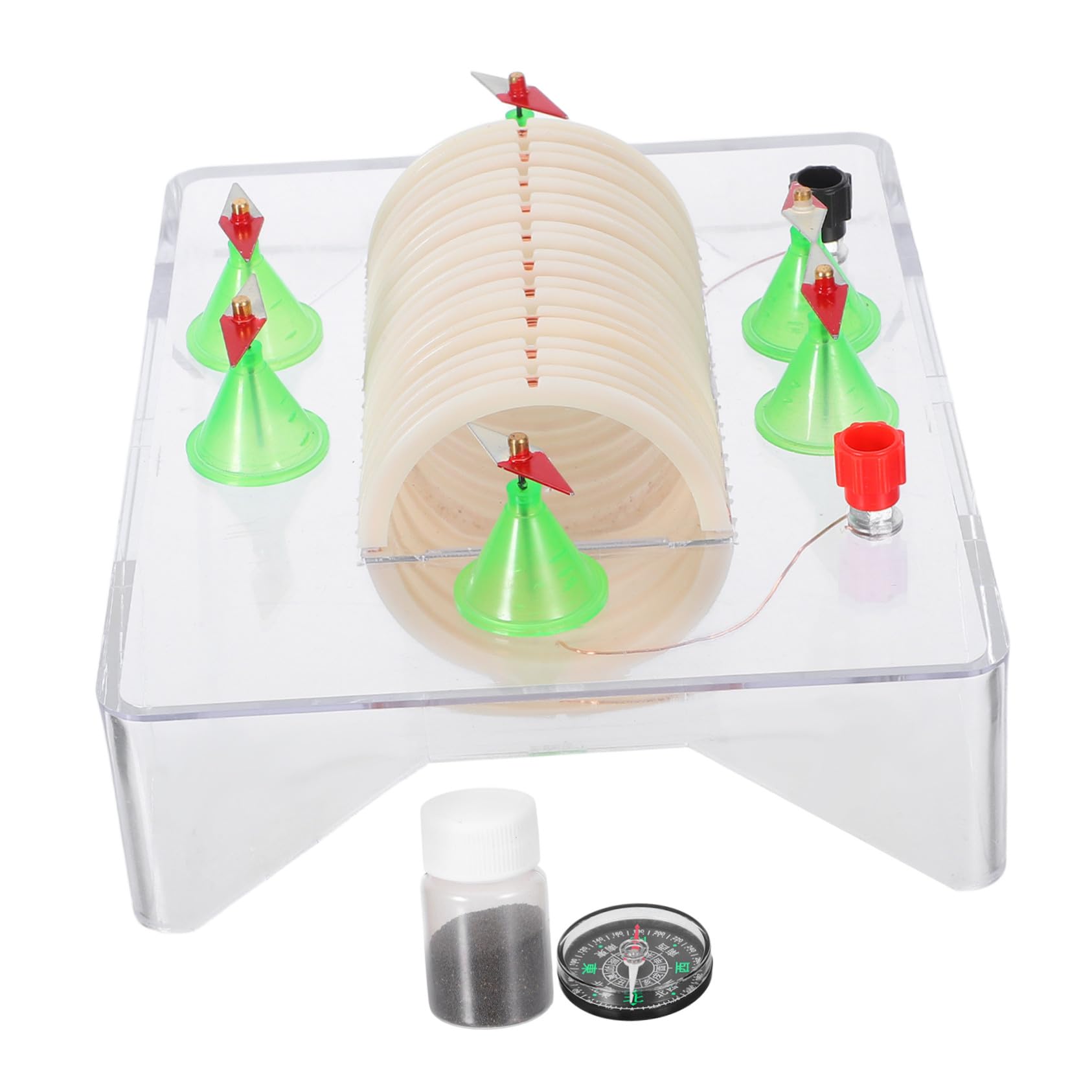 Cabilock Kit di Esperimenti di Elettricità Bobina di Induzione Elettromagnetica Attrezzatura per Progetti Scientifici Scolastici Materiale Didattico per Circuiti Fai da Te Kit