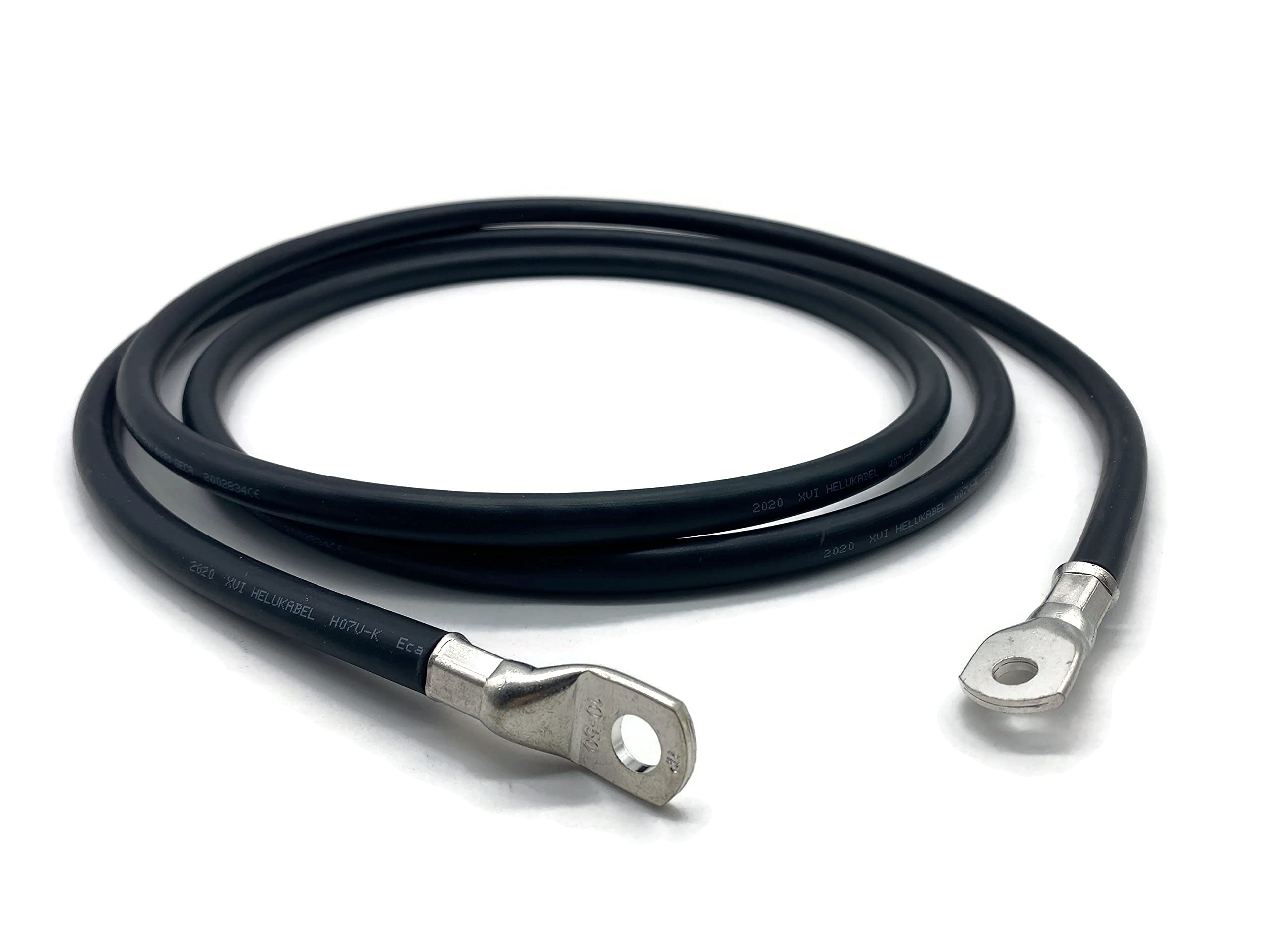 eXODA Câble de batterie 2,5m câble d'alimentation en cuivre 50 mm² avec cosses à œillets M8