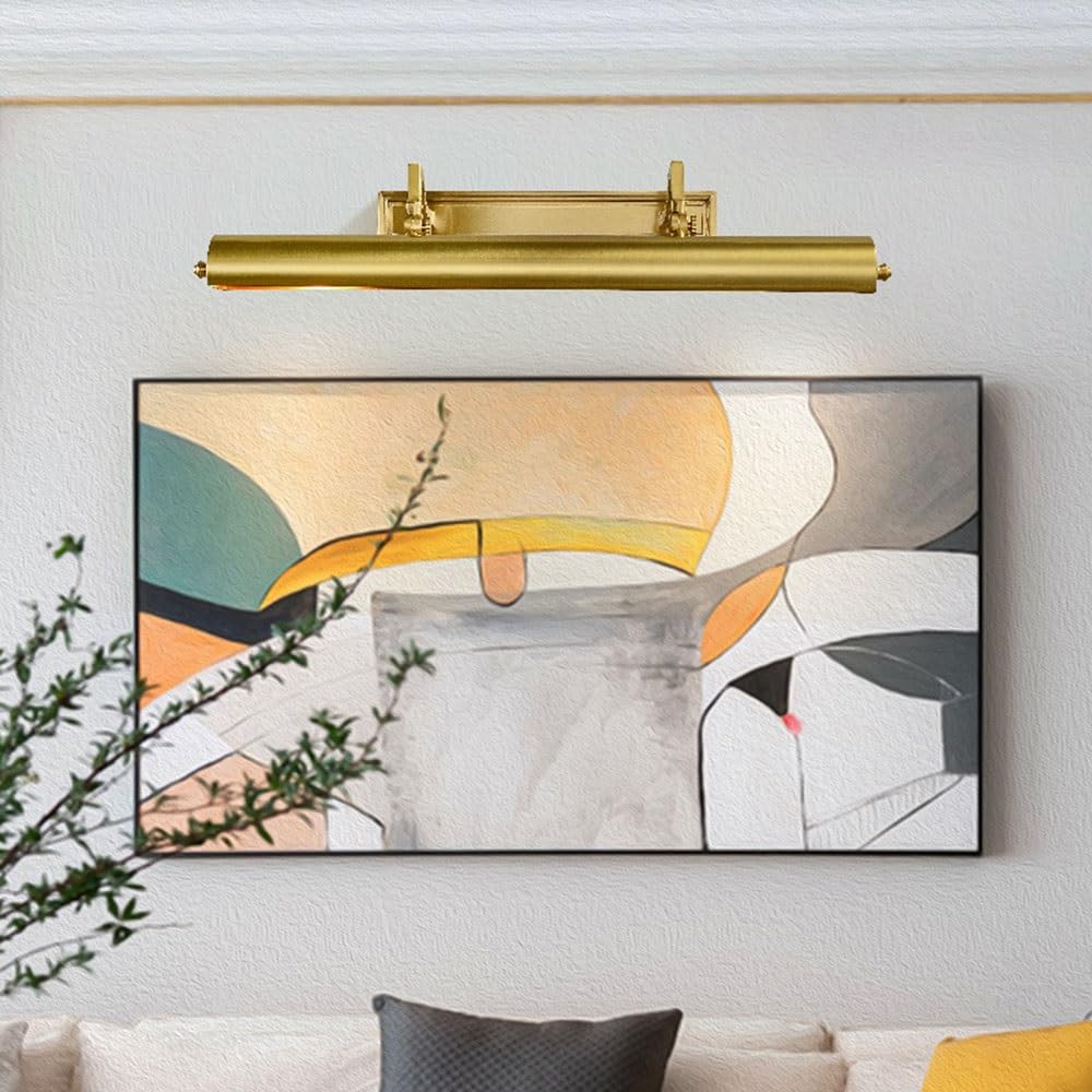Kinkiet Retro minimalistyczna metalowa złota lampa oświetleniowa obrazy olejne dzieła sztuki kątowa regulowana szafkowa z lustrem Lampa ścienna do łazienki