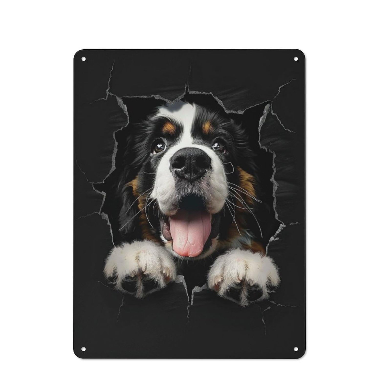 Junmoney Style-21 Tin Sign 40X30cm With Saint Bernard For Garage Wall, Rustic Decor, For Kitchen, Dining Room And Home Bar Wall Decor