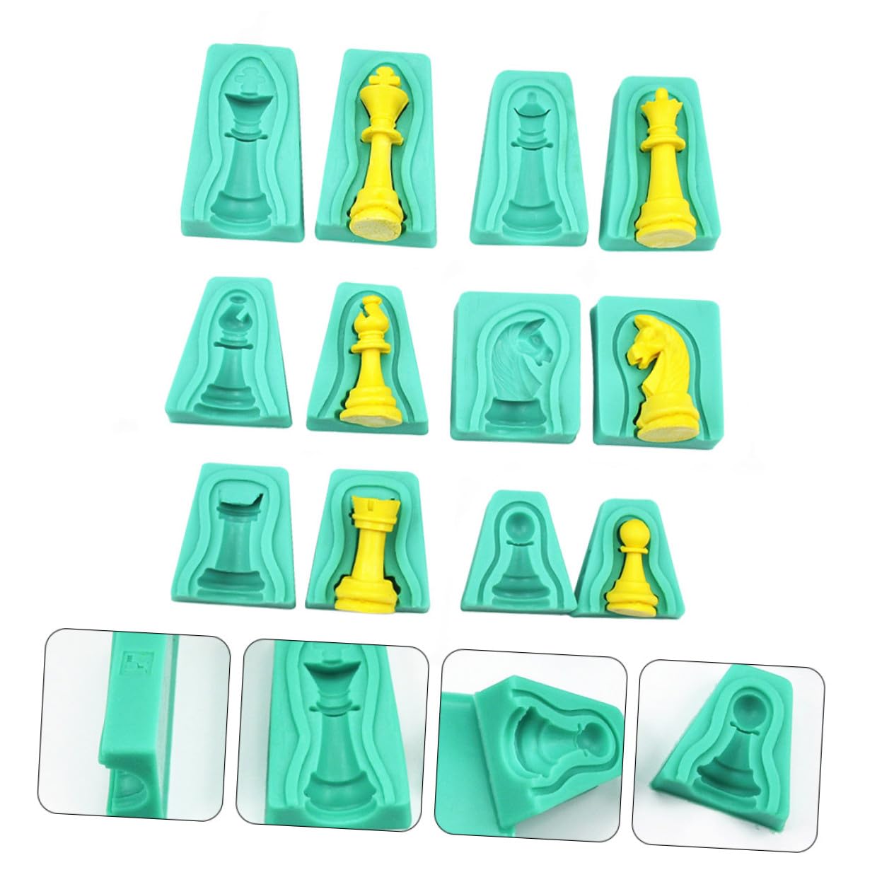 Stampo e Cioccolato Fondente Innovativo in Silicone per Torta a Forma di Scacchi 12 Pezzi Sicuro e Creativo per Dolci Fai da Te