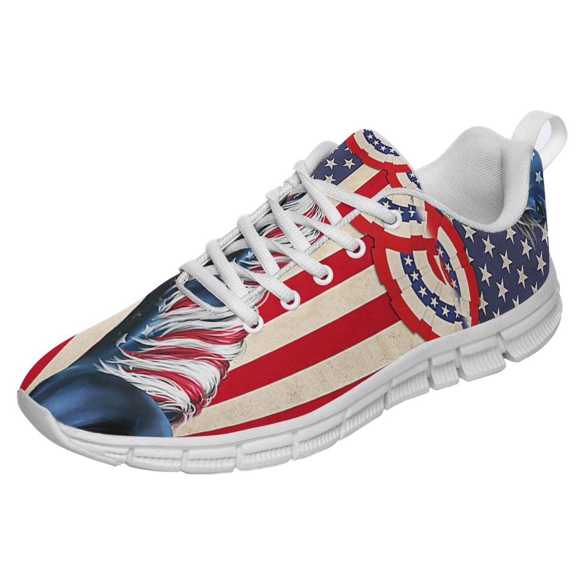 Patriotic Horse 4th of July Men Women Fashion Sneakers Breathable Casual Comfortable Walking Shoes