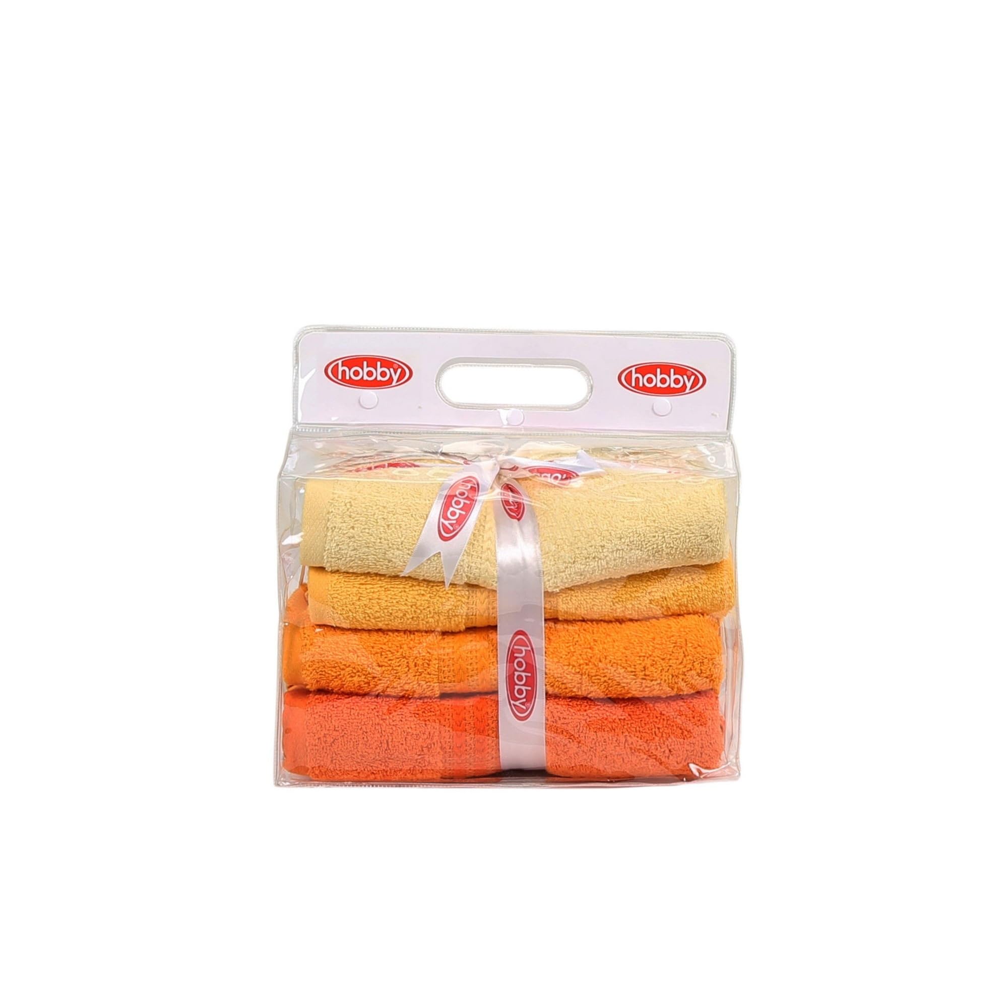 WELL HOME MOBILIARIO & DECORACIÓN Hand Towel Set (4 Piece) Light Yellow, Yellow, Pale Orange and Orange - Image 4