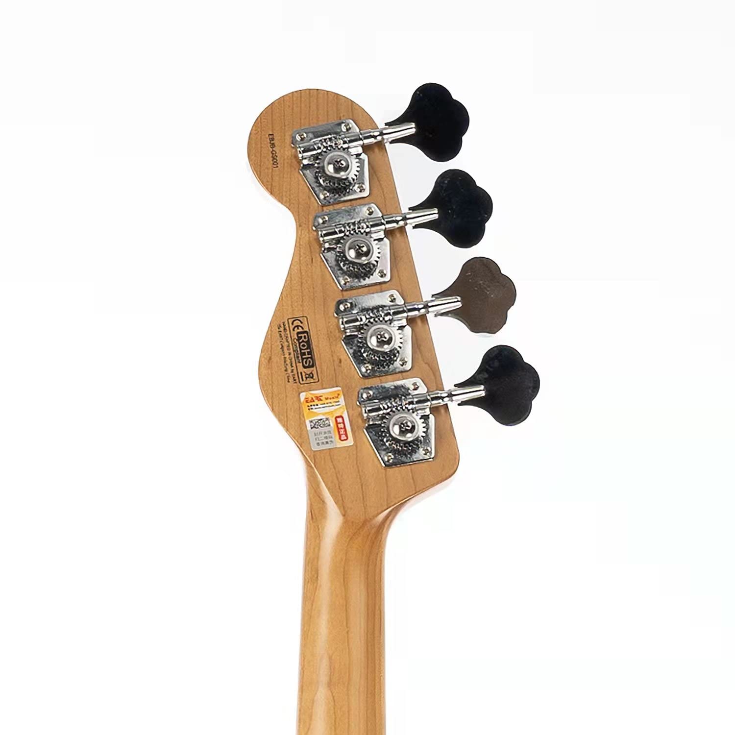 EART Guitarras B100 Asado Cuello de arce Palisandro Diapasón Cuerpo de caoba Trastes Acero Inoxidable Estilo Jazz Estándar 4 Cuerdas Jugador Bajo Eléctrico