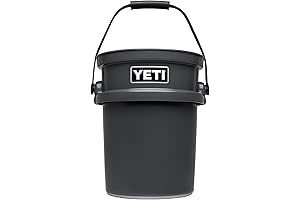 Loadout 5-Gallon Bucket with Yeti Bucket Lid, Impact Resistant Fishing/Utility Bucket, Charcoal