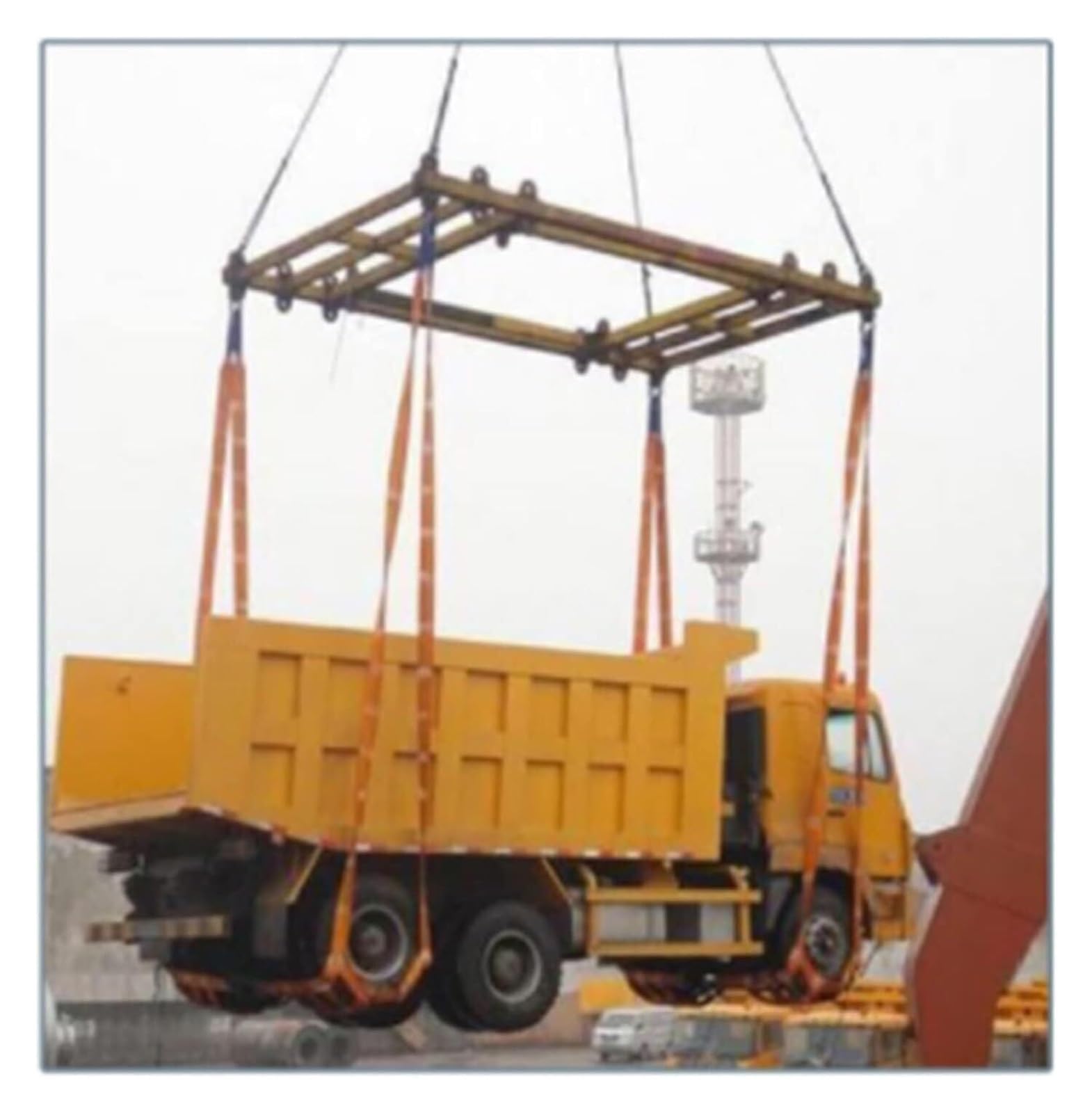 Genérico Red de elevación de Carga de Alta Resistencia de 3x3 m - Capacidad de 0,3 a 3,5 T, Bolsa de elevación de Malla Duradera para Aplicaciones de Movimiento, tracción y eslingas, Malla de 15 cm,