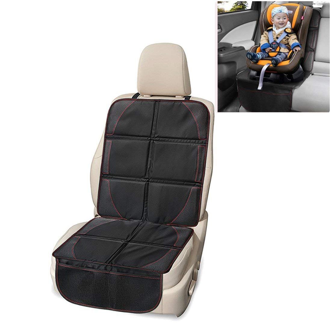 ELR 1 Pcs Child Car Seat Protector Waterproof Foldable Car Seat Cover Protector Dog Mat with Thickest Padding for Child & Baby Cars Seats-Universal Fit (1)