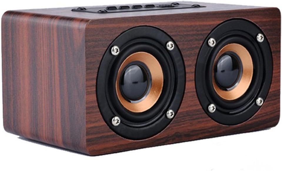 Wireless Bluetooth Speaker 10W Wooden Hifi Portable Stereo Speakers 8 Hours Playtime with Mic Support TF Card Handsfree AUX for iPhone iPod iPad Samsung LG HTC Laptop PC MP3