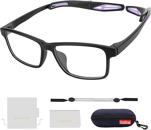 Miniatura 8 de Gafas deportivas, gafas de seguridad para fútbol, con correa ajustable, patillas intercambiables para hombres y jóvenes