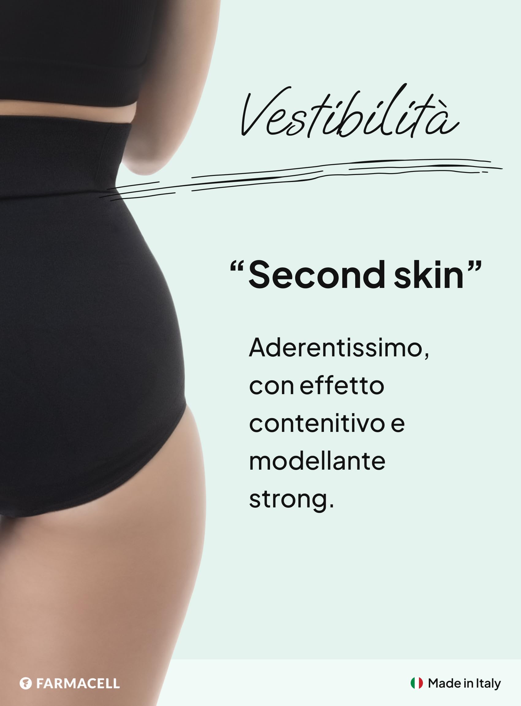 FarmaCell Famacell Mutande Contenitive Donna Pancia Piatta, Effetto Push-Up, Slip Vita Alta Modellante, Made in Italy, 601