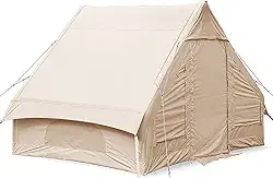 Barraca InfláVel Retrô AlgodãO Barraca Acampamento Ao Ar Livre Glamping, à Prova IntempéRies E à Prova Chuva, Adequada Para 5-6 Pessoas, óTima FamíLia, Camping, Caminhadas E Montanhismo