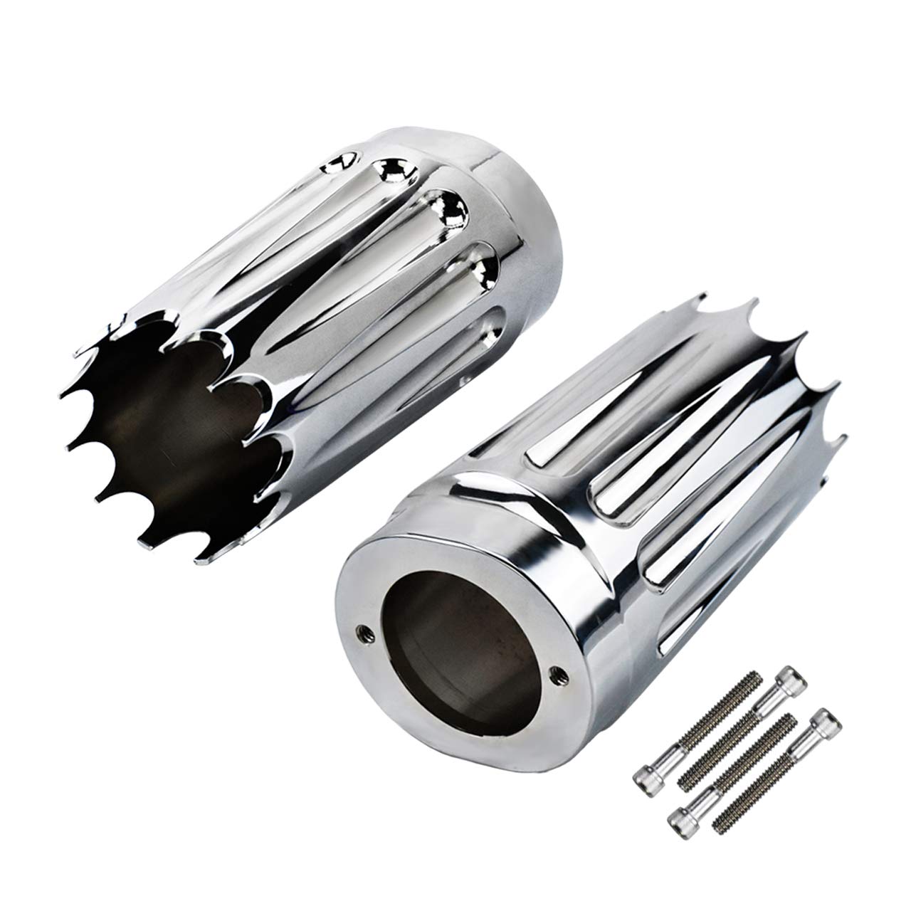 Copertura Cilindro Freno Moto NATGIC - Alluminio CNC Nero Cromato Per Harley - Foto 7