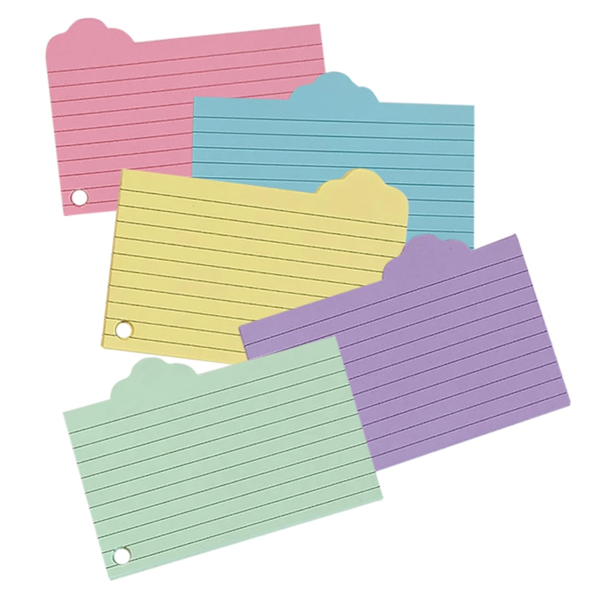 DOITOOL 5 Ensembles Livre De Vocabulaire Sur Papier À Notes Carte Flash Cartes Vierges Avec À Onglets Éducatif Couleur Cartonné Flashcards Pour Étudier Fiches Cartes De Mots 125 Feuilles*5