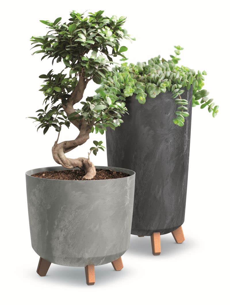 Blumenkübel 60 Cm Blumenkübel In Beton-Optik - Runde Blumentöpfe