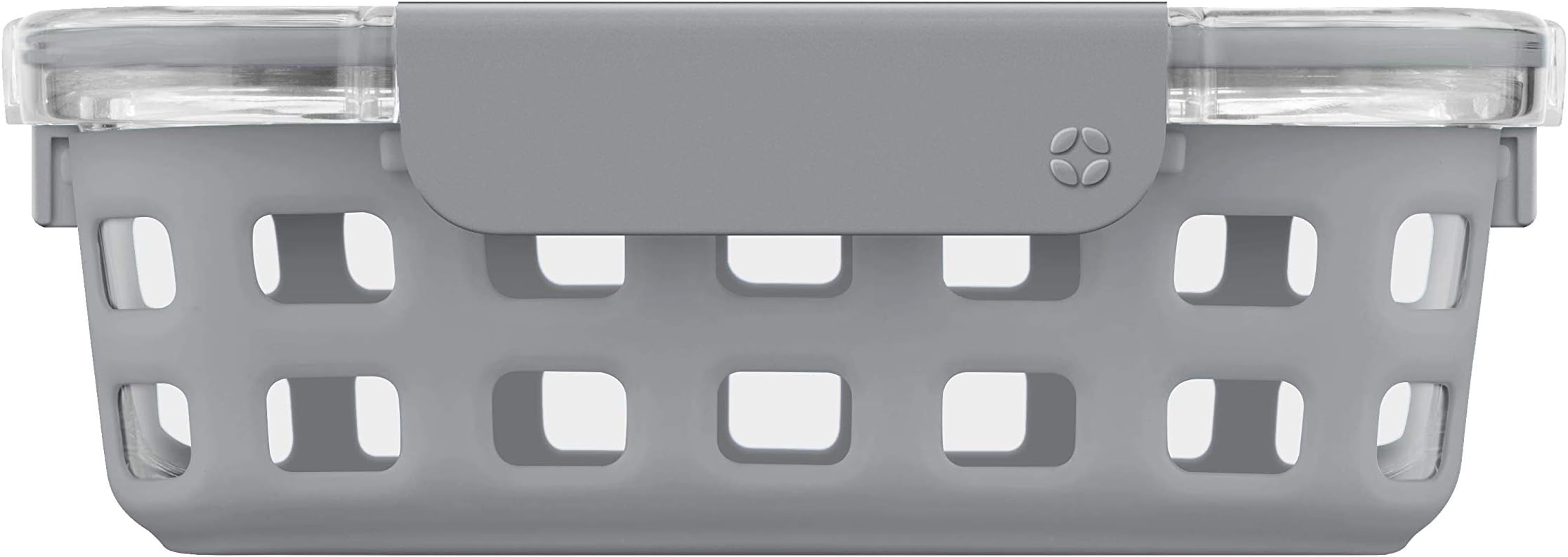 Ello DuraGlass BPA-Free Glass Food Storage Containers with Lids and Silicone Protection, 5 Cup, Gray