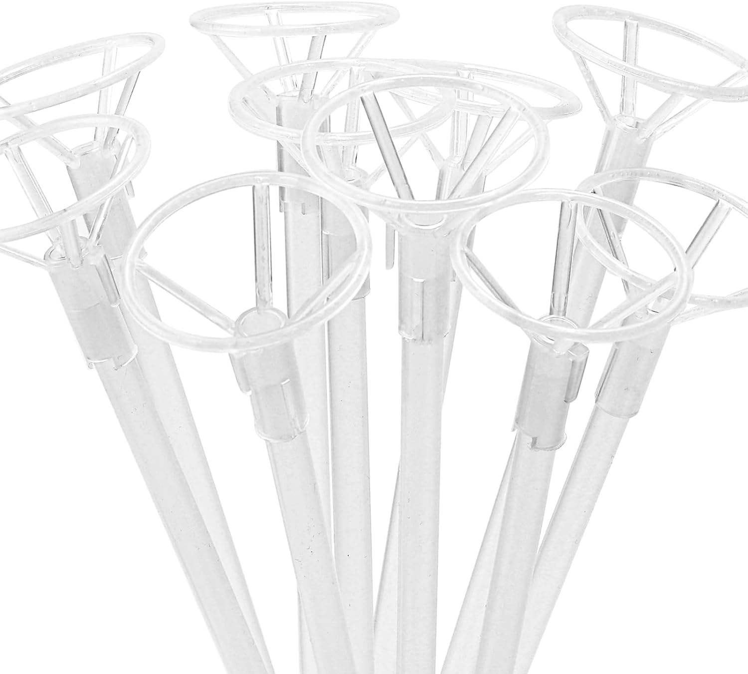 20 pcs 16inch Bobo Balloons Stand,Reusable Clear Plastic Balloon Sticks Holders With Balloon Cups for Party Wedding Birthday Anniversaries Valentine’s Day Decor Party Supplies