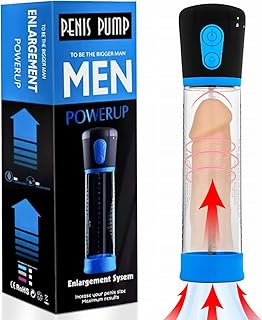 Penis Pump, Electric Penis Vacuum Pump - Automatic Vacuum Penis Enlargement Extend Pump with 3 Suction - Men Sex Toys - Pumps & Enlargers, Penis Pump for Male Masturbation - Sex Toy Blue