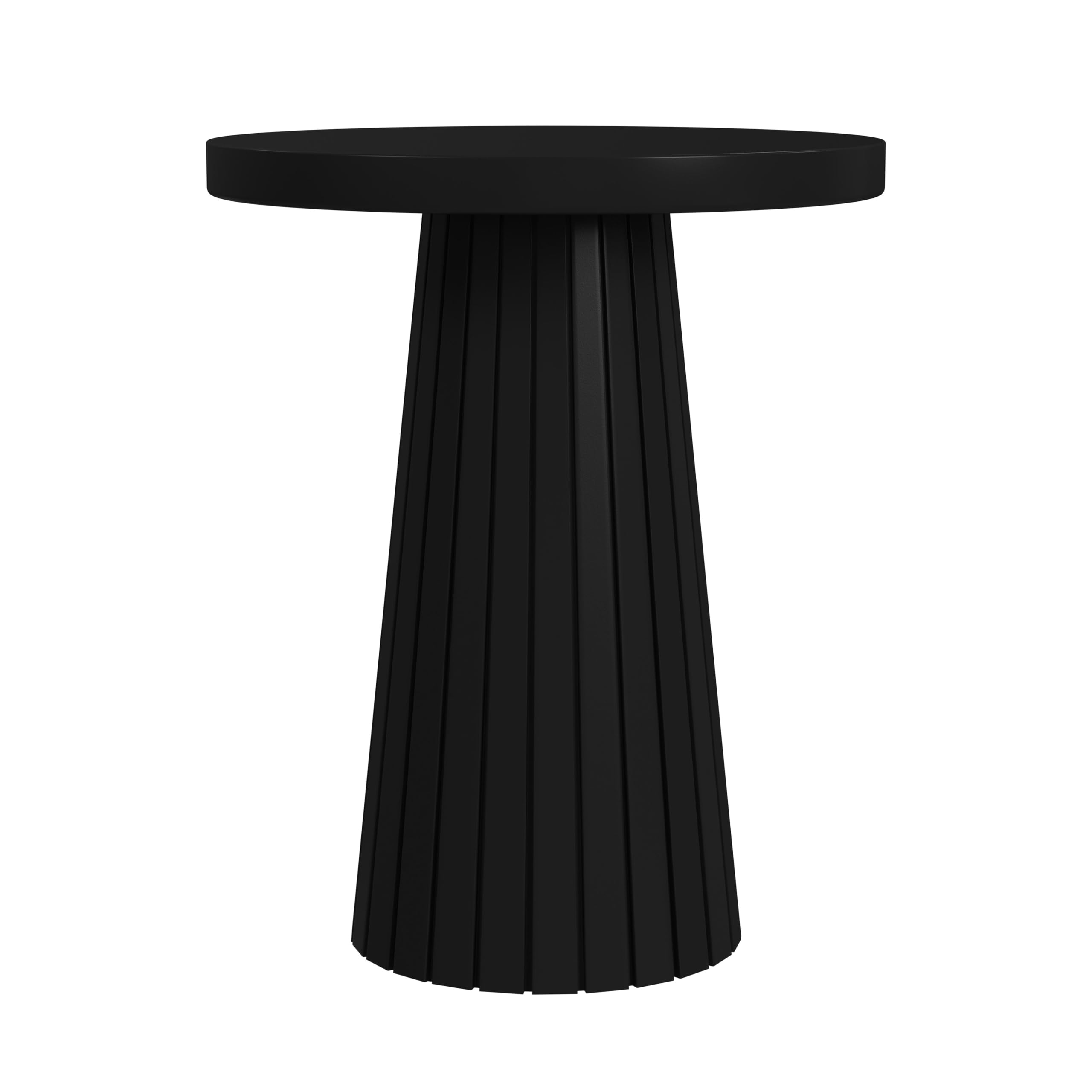Spatial Order Black Mango Wood End/Side Round Table