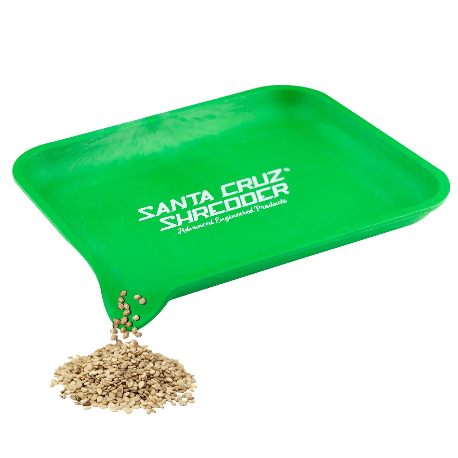 Santa Cruz Shredder Tray with Spout for Easy Filling Smooth Rounded Edges - Large (Green)