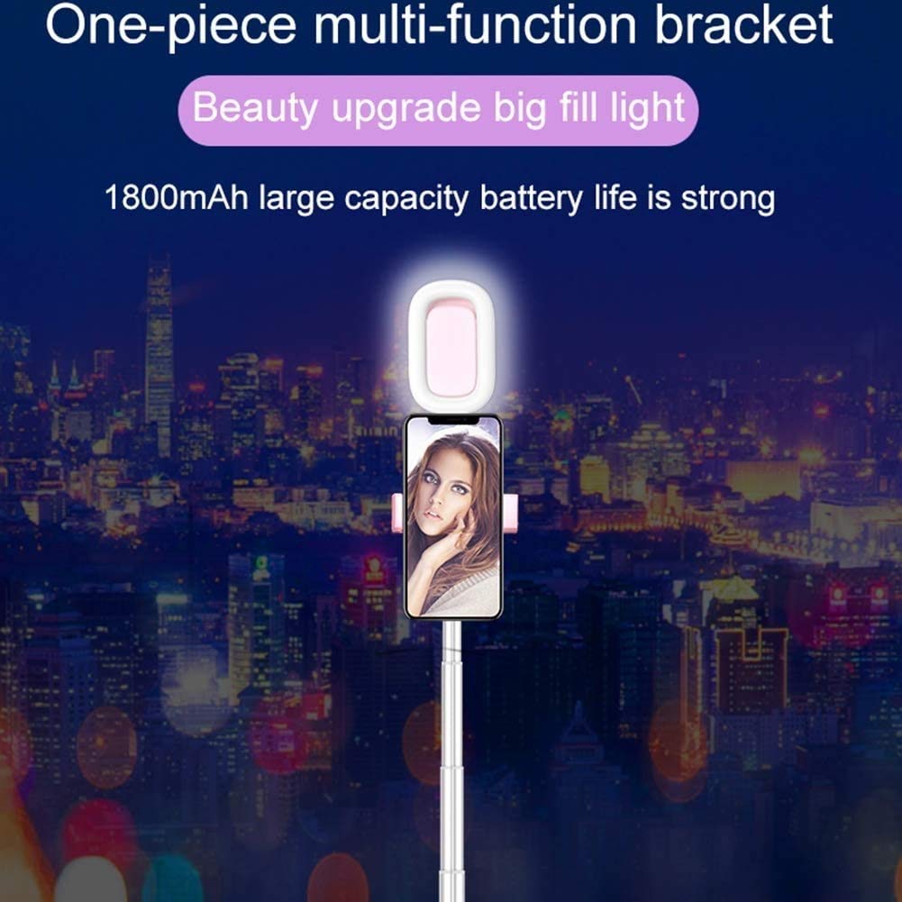 Selfie Stick Treppiede con Luce,Estensibile Phone Skid Phone Treppiede Supporto con Telecomando Bluetooth Wireless