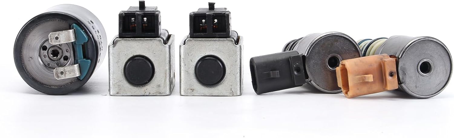 5PCS 4L60E Transmission Solenoid Kit EPC TCC 4L65E Master Solenoid Valve Kit Compatible with GM Products 1996-2002