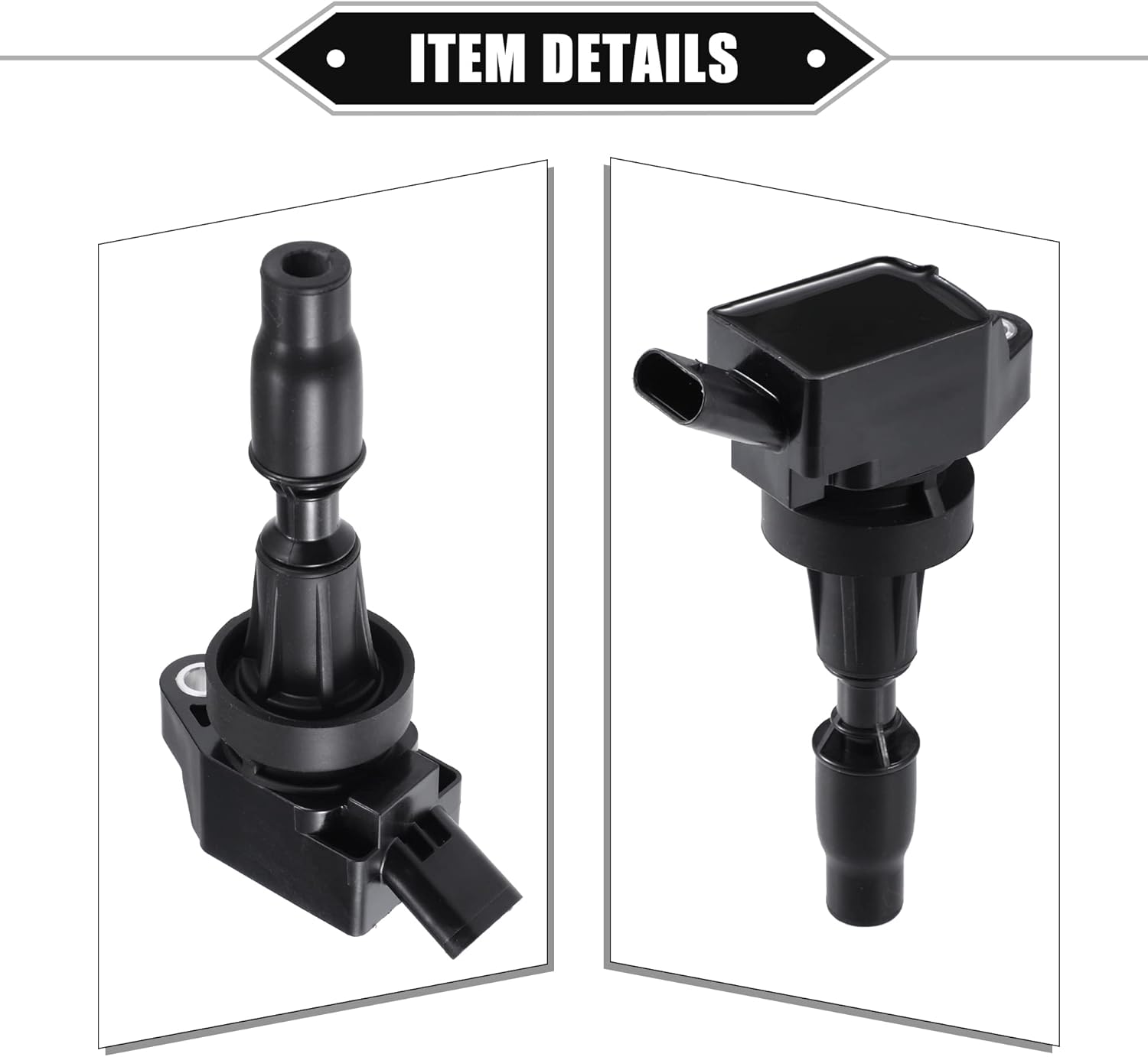 4 Pcs Ignition Coils Compatible for Hyundai Elantra L4 1.6L 2017-2019 for Hyundai Sonata L4 1.6L 2015-2019, Durable ABS Metal Black Engine Ignition Coil Set Replacement 27301-2B120