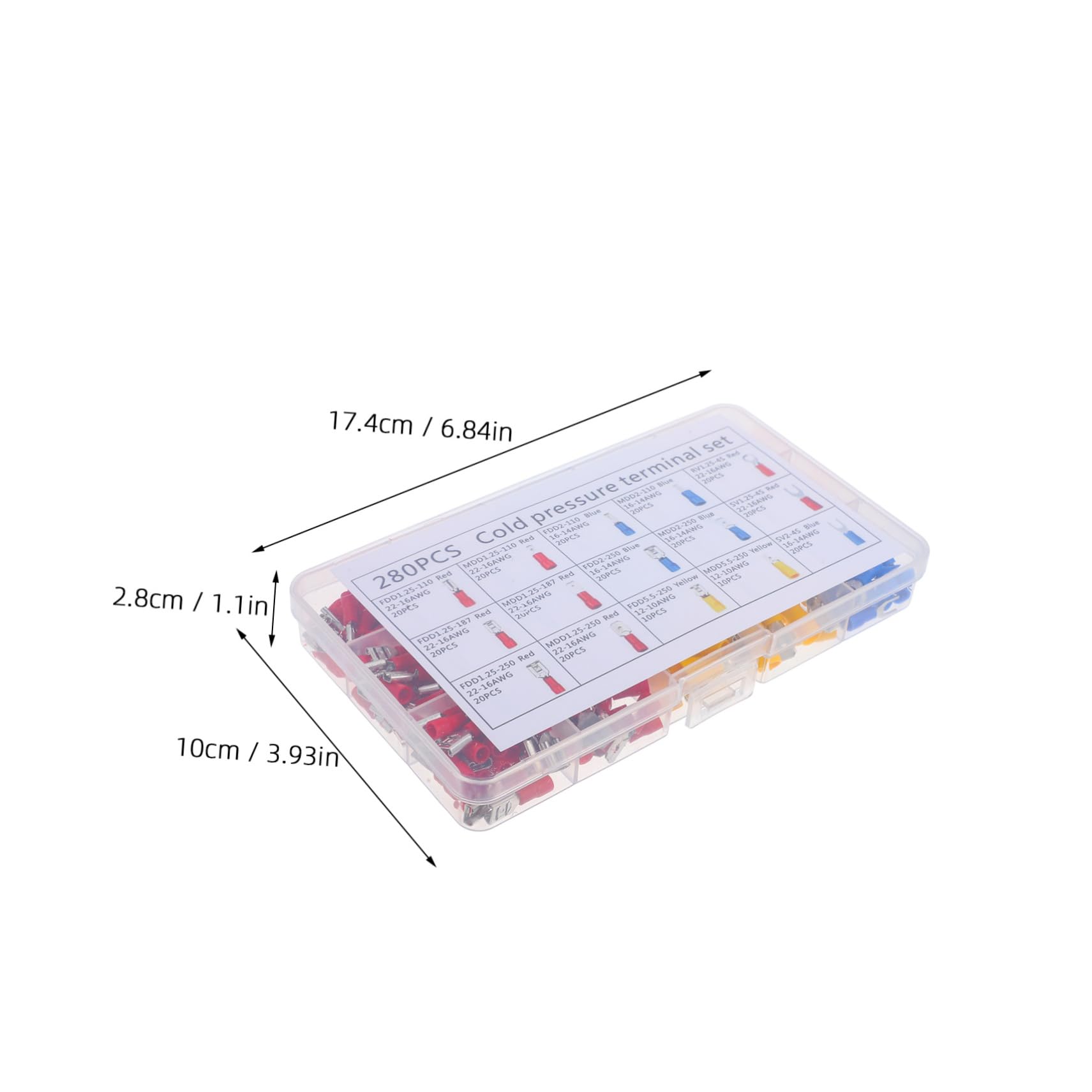 1 Set Terminal Set Car Speakers Speaker Wire Connectors Spade Wire Connectors Cable Connectors Spade Wire Crimp Terminal Wire Connectors Kit Spade Terminal Connectors Plastic CIYODO