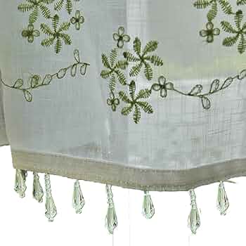 アンティーク オランダ 野で遊ぶ少年少女 色糸刺繍クロス パネルカフェカーテン ポコポコの糸が可愛いトルコ製刺繍オーダーレース LX268