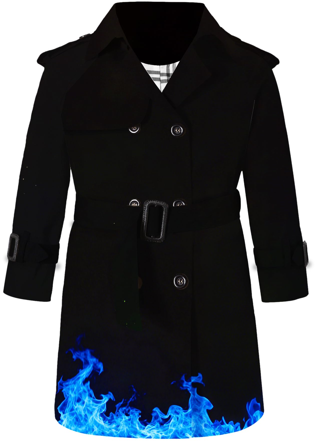 Betusline Boys Waterproof Trench Coat Double Breasted Classic Belted Outwear Jacket Dress Coats